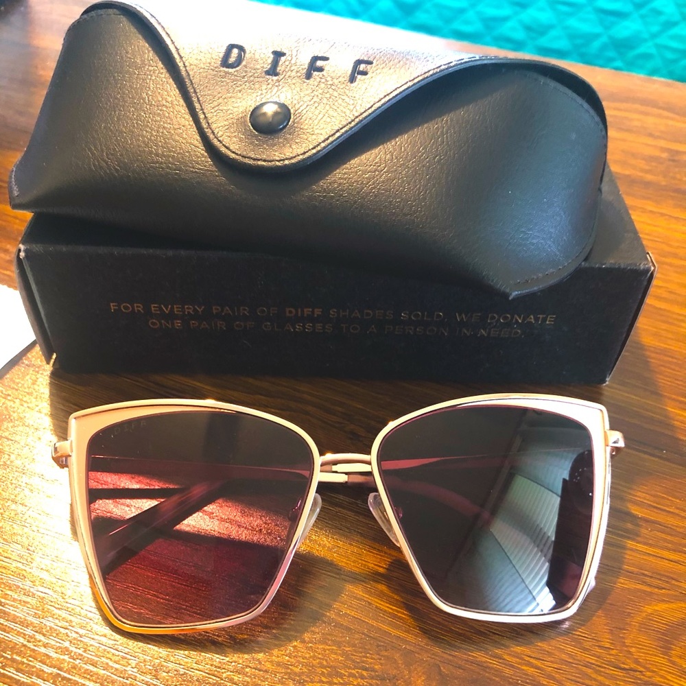 DIFF sunglasses rose gold Becky with gradient lens